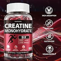 Vista 5 de Gomitas de monohidrato de creatina, creatina limpia para mujeres y hombres para la fuerza muscular, mejorar la resistencia y la recuperación después