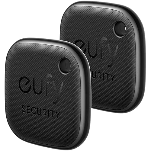 Immagine del prodotto eufy Security SmartTrack Link (nero, confezione da 2) Key Finder compatibile con Apple Find My (iOS) Key Finder Bluetooth Tracker per auricolari e localizzatore di bagagli