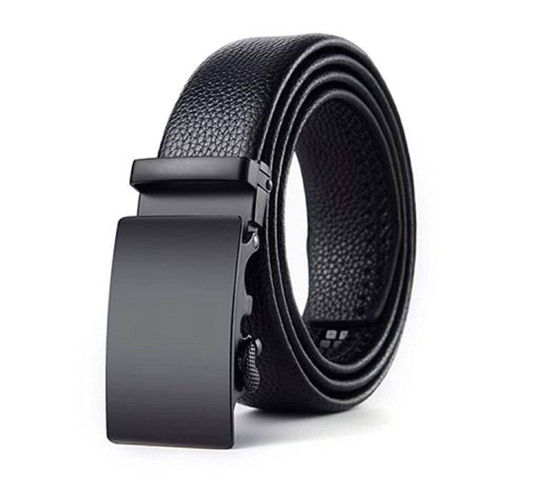 usl Men's Premium Genuine Leather Belt (Black, Free Size) – Adjustable, Durable, Classic Design for Casual & Formal Wear, Comfortable Fit with Stylish Metal Buckle-picture-55