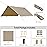 FREE SOLDIER Camping Tarp Waterproof Portable Multifunctional Outdoor Traveling Awning Backpacking Shelter Rain Tarp (Beige 1010.5ft)