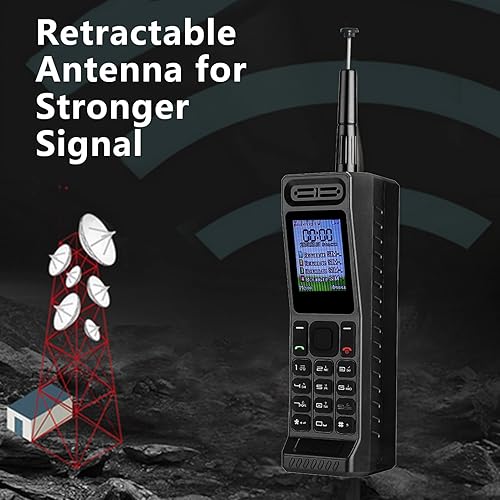 Miniatura 3 de Limouyin - Teléfono celular vintage, retro ladrillo, cuatro tarjetas, cuatro tarjetas de espera, cuadrados, banda 2G, Bluetooth, 4800 mAh, teléfono