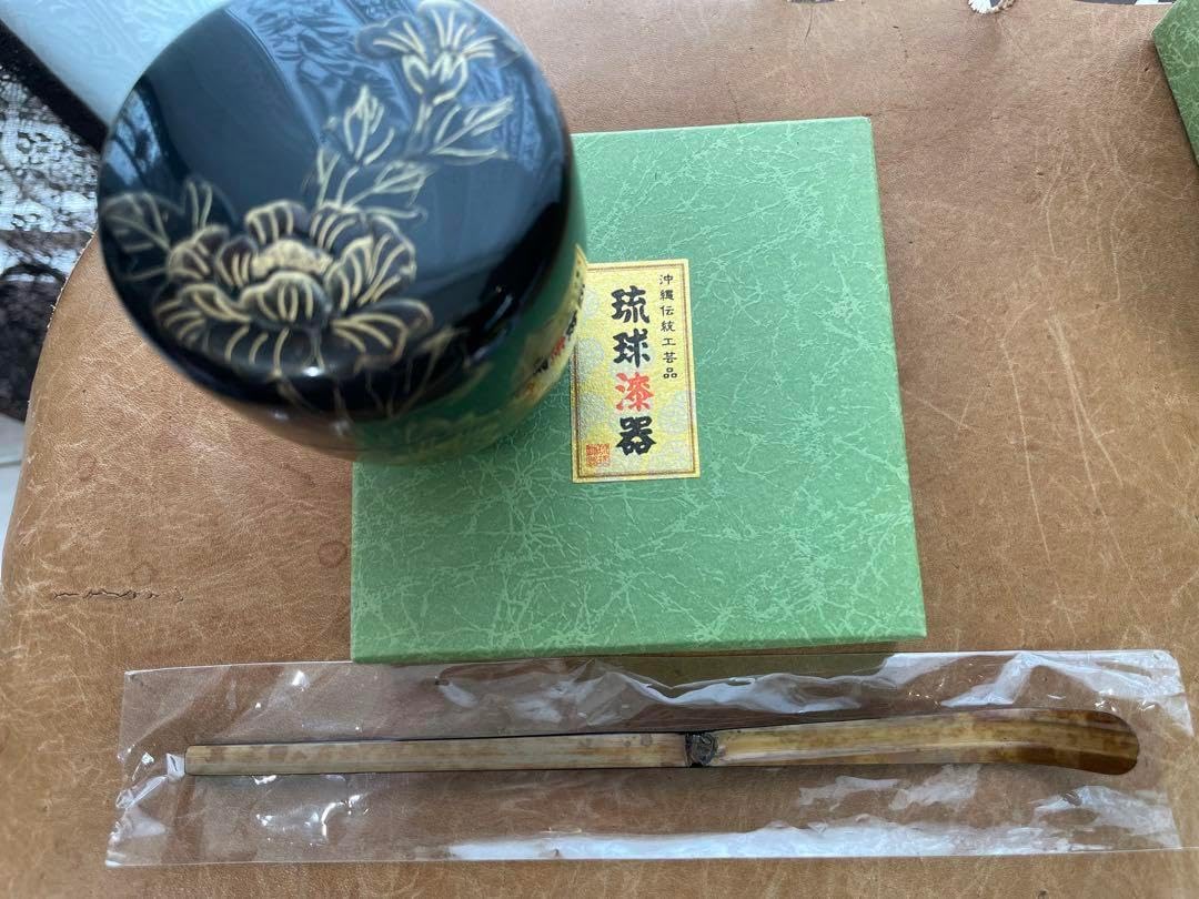 新品・希少　琉球漆器　高級　棗・茶杓・香合・太鼓・オマケ付き　プレミア価格 新品・希少琉球漆器高級棗・茶杓・香合・太鼓・オマケ付きプレミア価格
