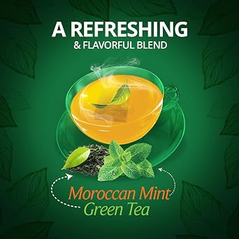 Eastern Vital Moroccan Mint Green Tea Bags, Box Tray Pack, Antioxidant Rich, Traditional Flavor