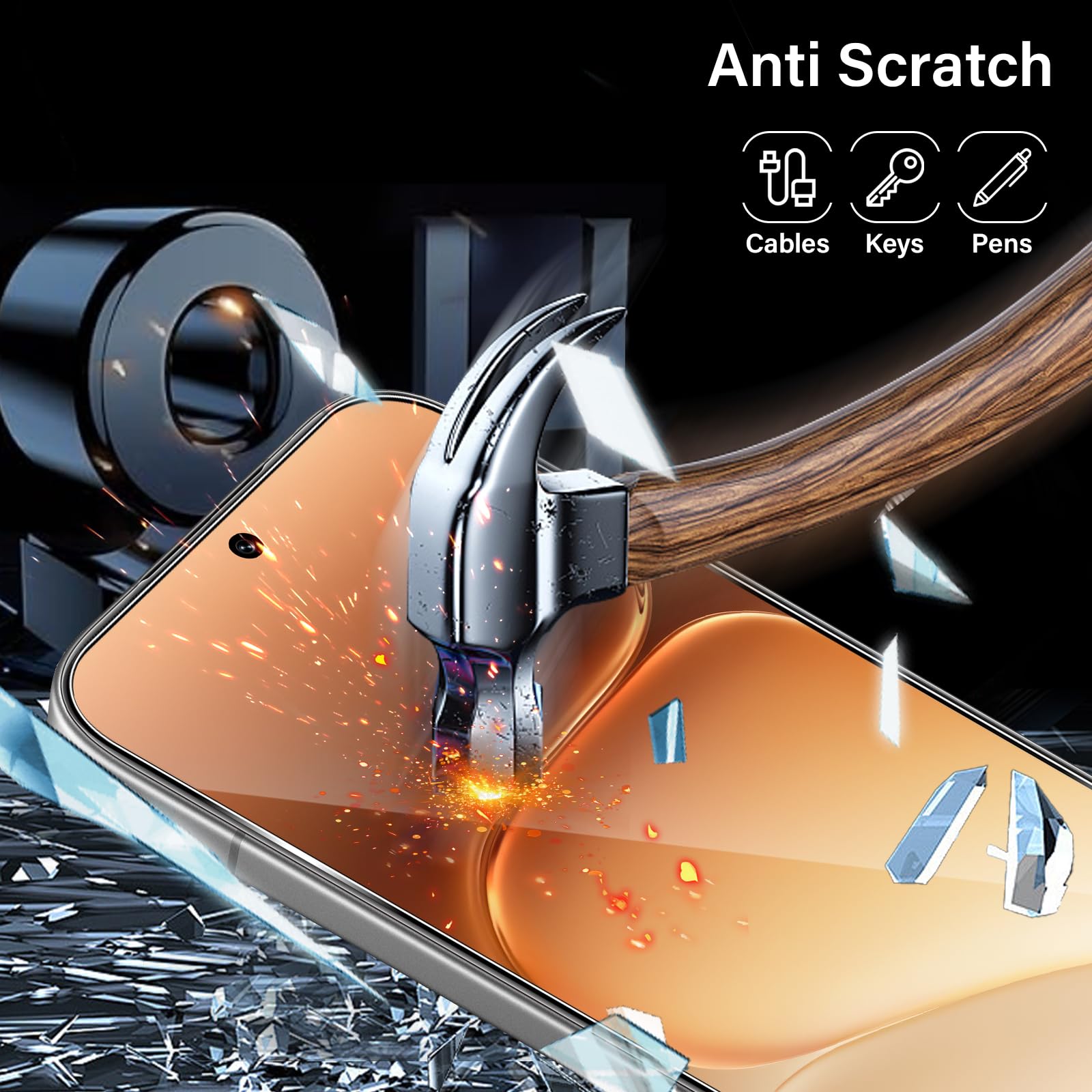 Vetro Temperato per Honor 600 5G, 2 Pezzi Glass Pellicola Protettiva + 2 Pezzi Pellicola Fotocamera Protezione, Anti Graffio Glass, Anti-Impronte, Senza Bolle