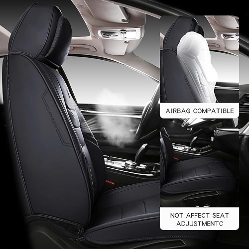 Miniatura 3 de Fundas de asiento de automóvil de cuero de cobertura completa de ajuste universal para automóviles, sedanes, camiones, SUV, protector de asiento de