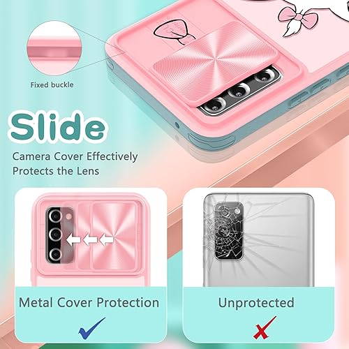 Miniatura 4 de Joyleop Funda 2 en 1 para Samsung Galaxy S20 Fe 5G de dibujos animados linda para niñas, mujeres, adolescentes, niños, fundas de teléfono femeninas,