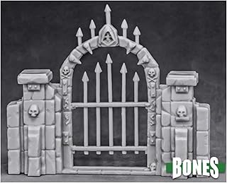 Reaper Miniatures Graveyard Fence Gate #77527 Bones Unpainted Plastic Scenery