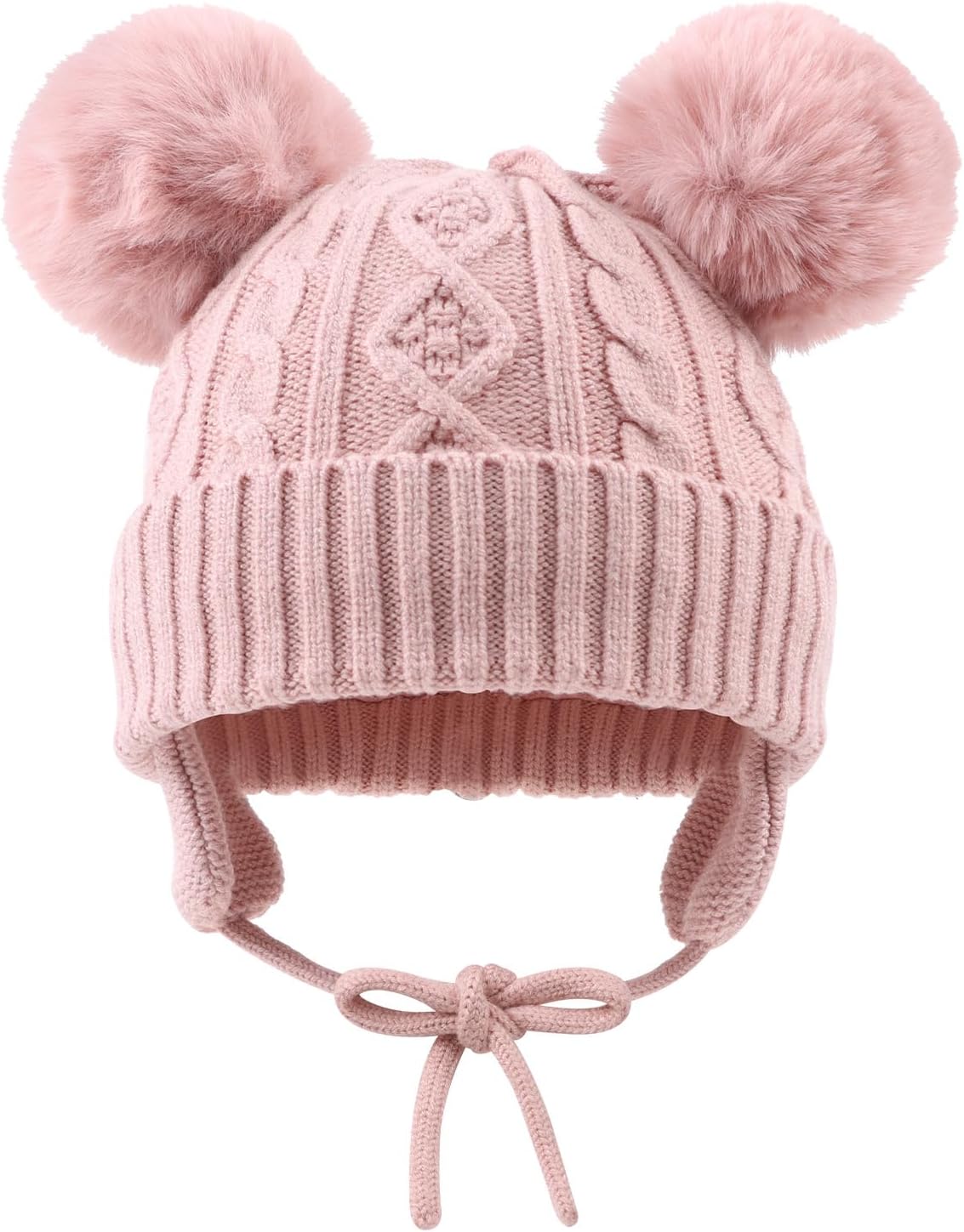 JANGANNSA Cute Knitted Boys Girls Christmas Beanie Warm Earflap Winter Hat Infant Toddler Baby Beanie - Image 2