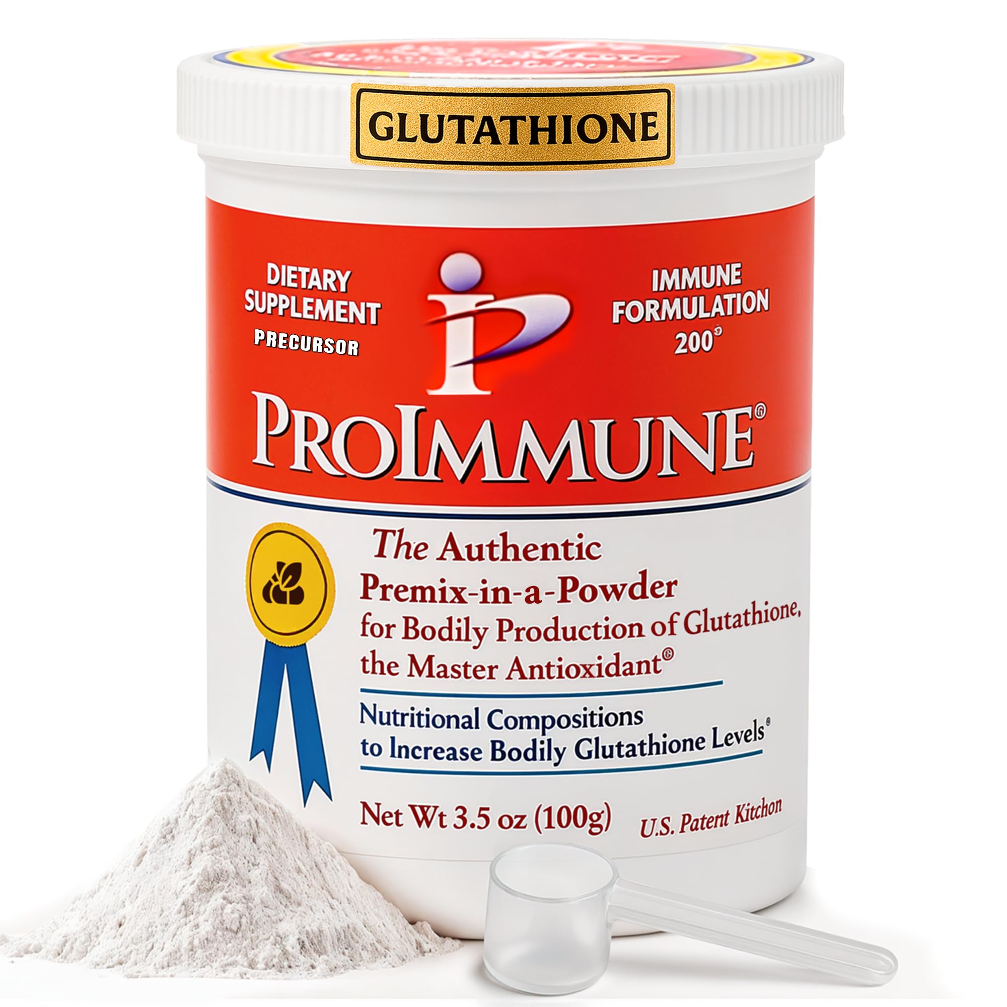 Glutathione Supplement 2 Month Supply of Glutathione Powder Precursor – ProImmune Immune Formulation 200® for Powerful Immune Support - Doctor-Formulated Antioxidant Complex, 62 Servings