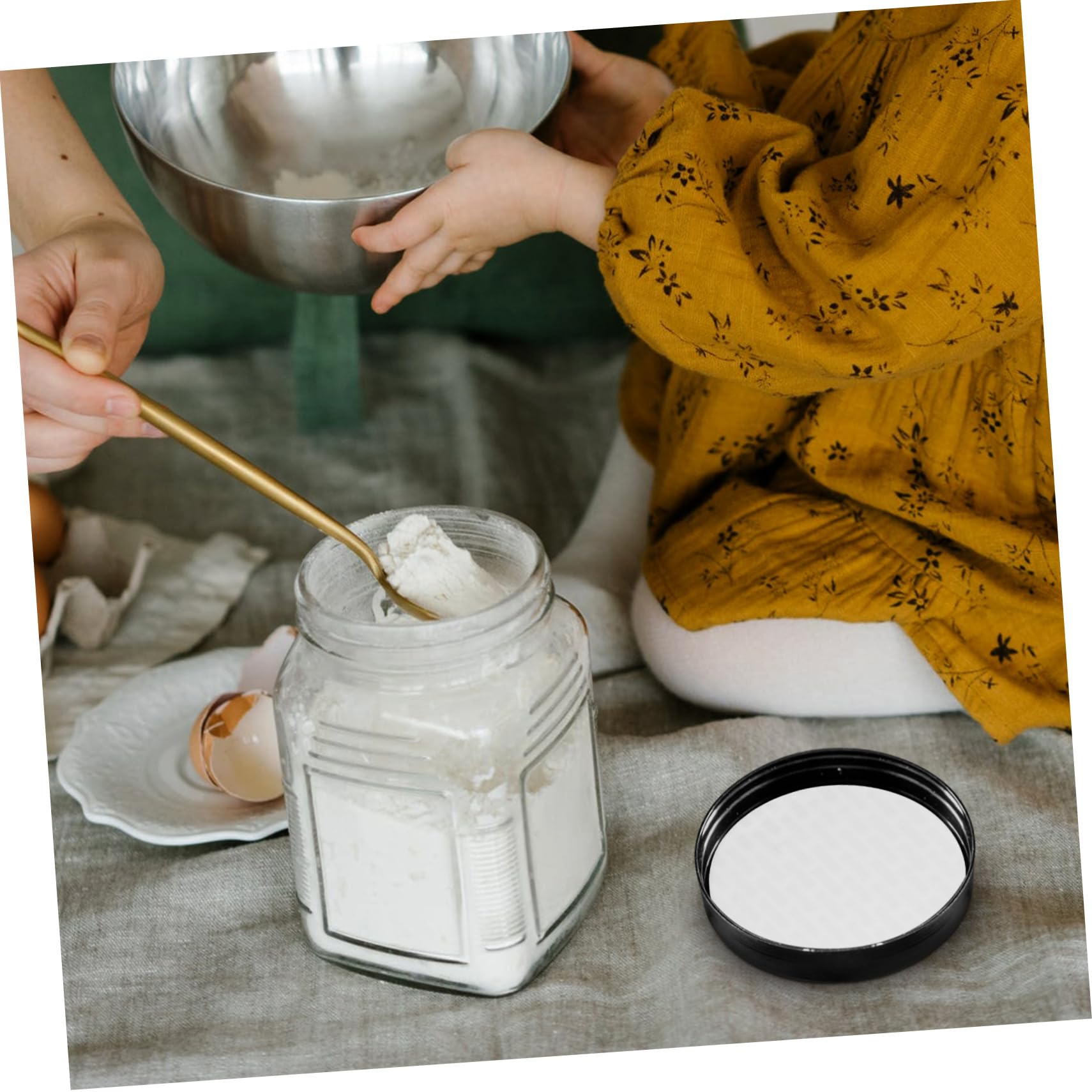 NAMOARLY Cup 100pcs Round Jar Sealer Leakproof Sealing Gasket for Wide Mouth Bottles