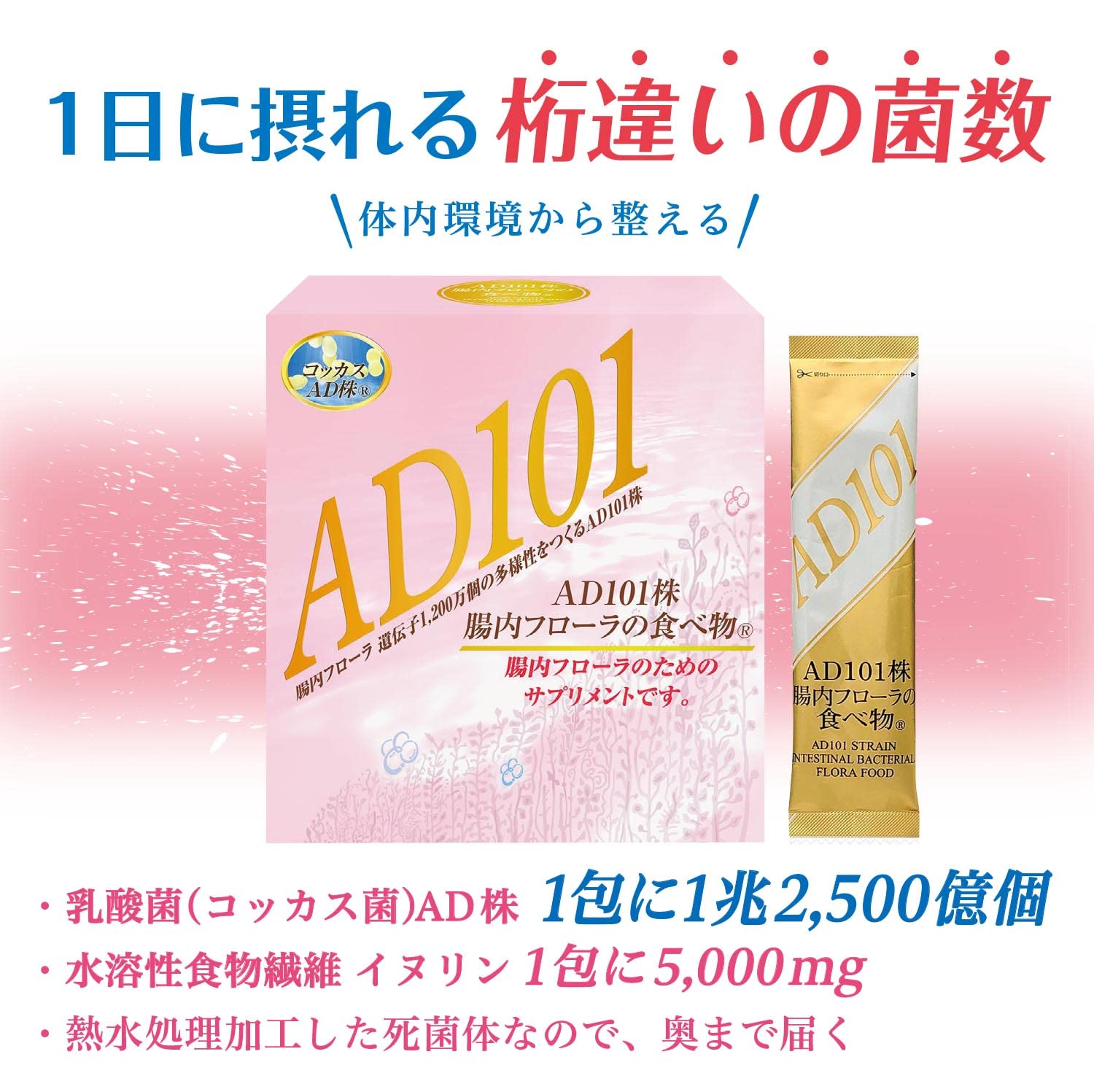 Amazon.co.jp: AD株 腸内フローラの食べ物 ヒト由来の乳酸菌 サプリ (6 