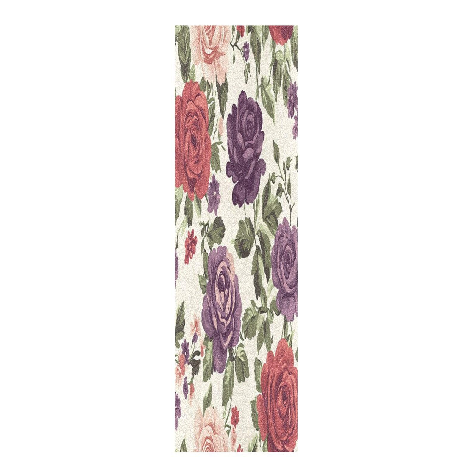 BOESI Graffiti Vintage Rose Skateboard Anti-Skid Tape Paper, No Bubble Anti-Skid 33.1 