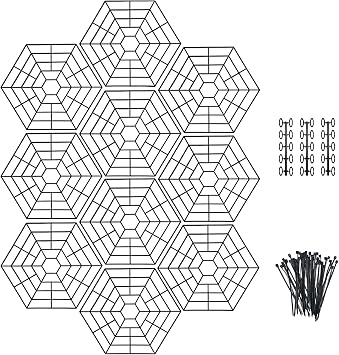 Pond Netting Floating Guard, Fish Protector, Floating Net for Pond, 10 Nets with 30 Connectors & 40 Zip Ties