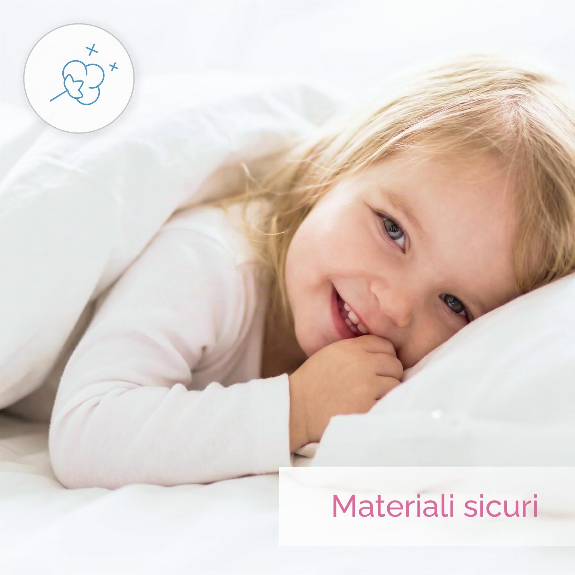 Baby Comfort Anti Allergia Bambino Piumino e Cuscino Set 120x90 per Culla (12 mesi+)