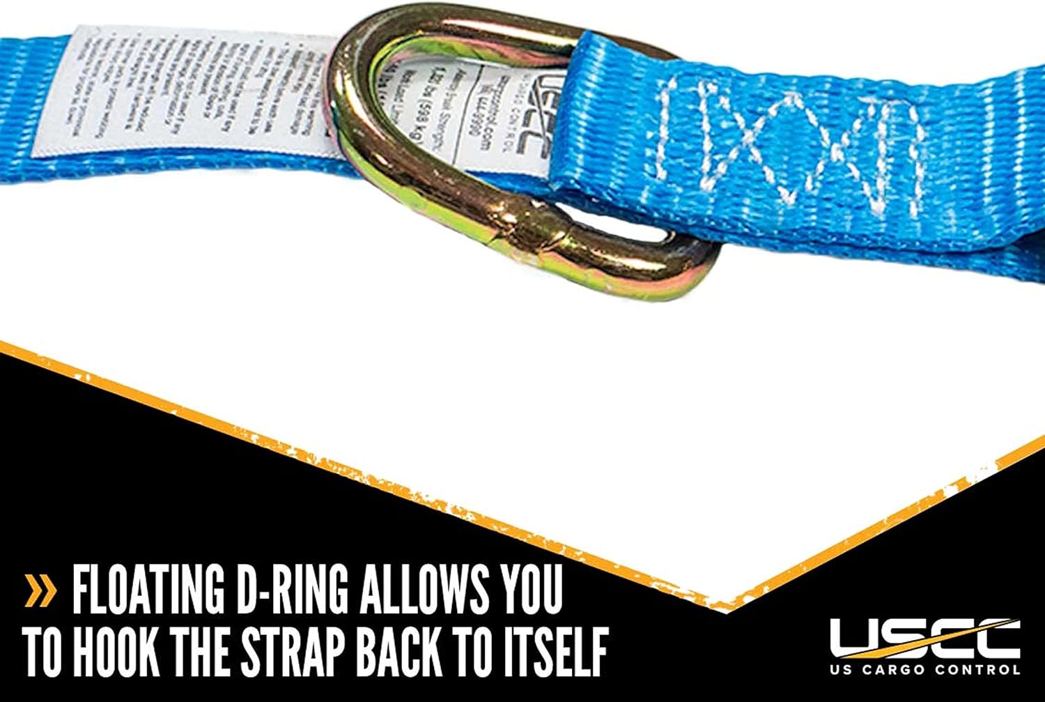 Ratchet Straps 1"x10 Ft 2-Pack – Blue J Hook & D-Ring view 7