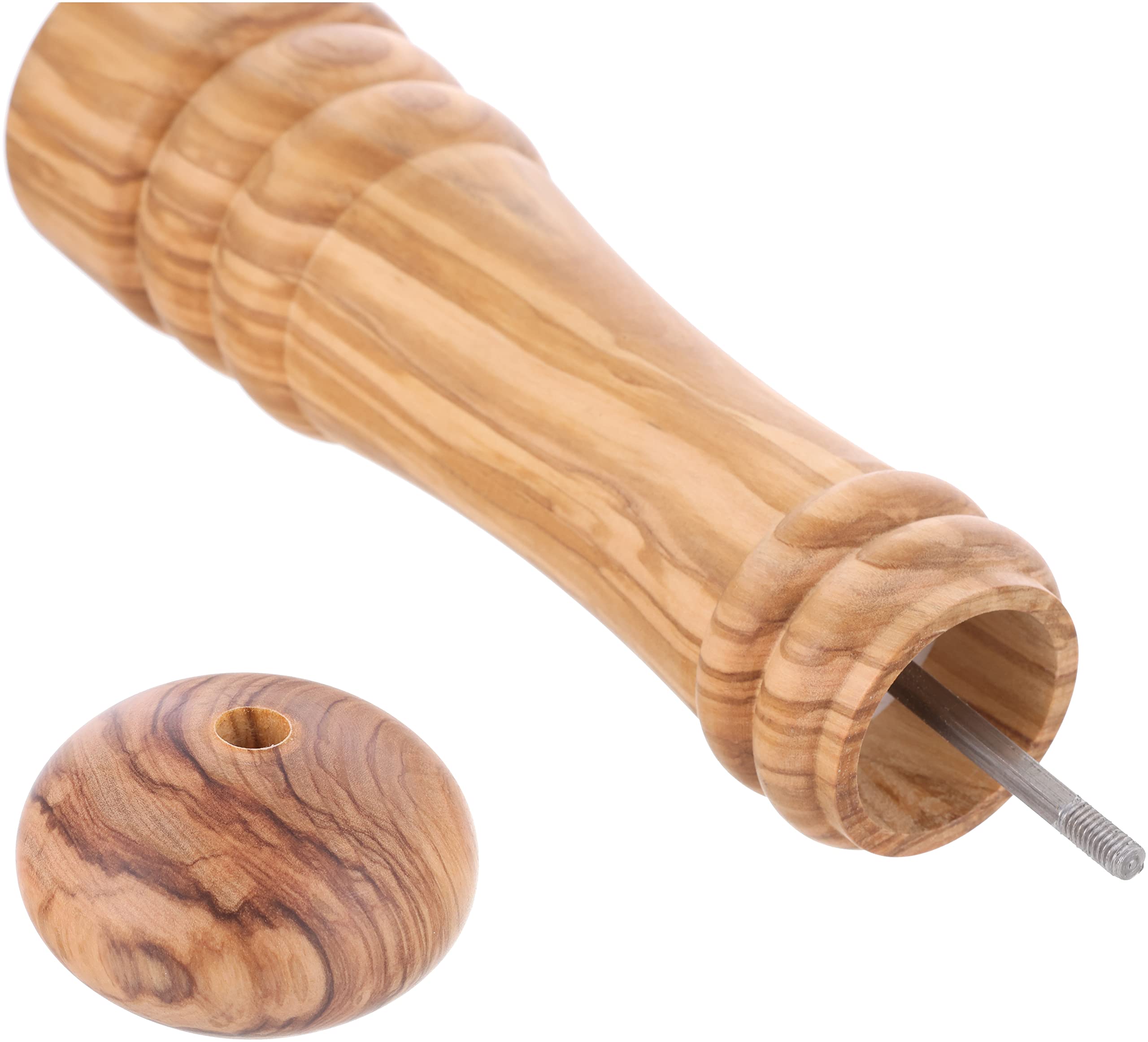 Zassenhaus Pfeffermühle BERLIN 24 cm, Olivenholz, Keramikmahlwerk | MADE IN GERMANY, 25 Jahre Garantie auf das Mahlwerk, Ø 5, 9 cm, stufenlos einstellbar, auch für Kräuter geeignet.