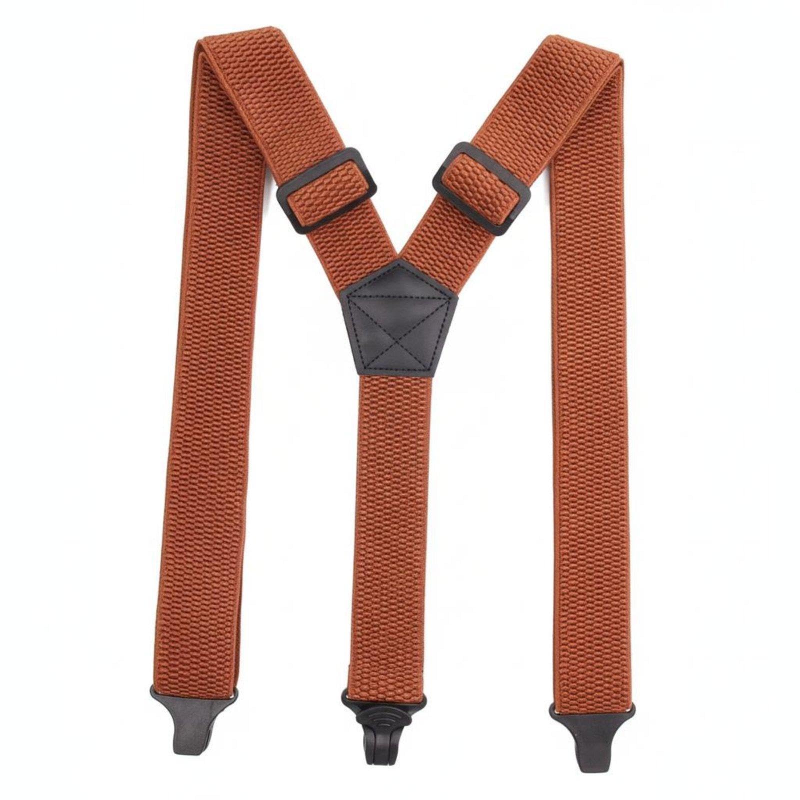 Elastic Suspenders with 3 Clips Full-Day Comfort Outdoor Hiking Suspenders for Hikers, Workers Orange Red|Clothing Shoes & Accessories|Mens Accessories|Suspenders Braces-image-10
