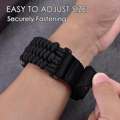 Miniatura 4 de CAGOS Compatible con Apple Watch Band de 1.929 in Ultra 2 de 1.811 in 1.772 in 1.732 in 1.654 in, correa de nailon trenzada de nailon de