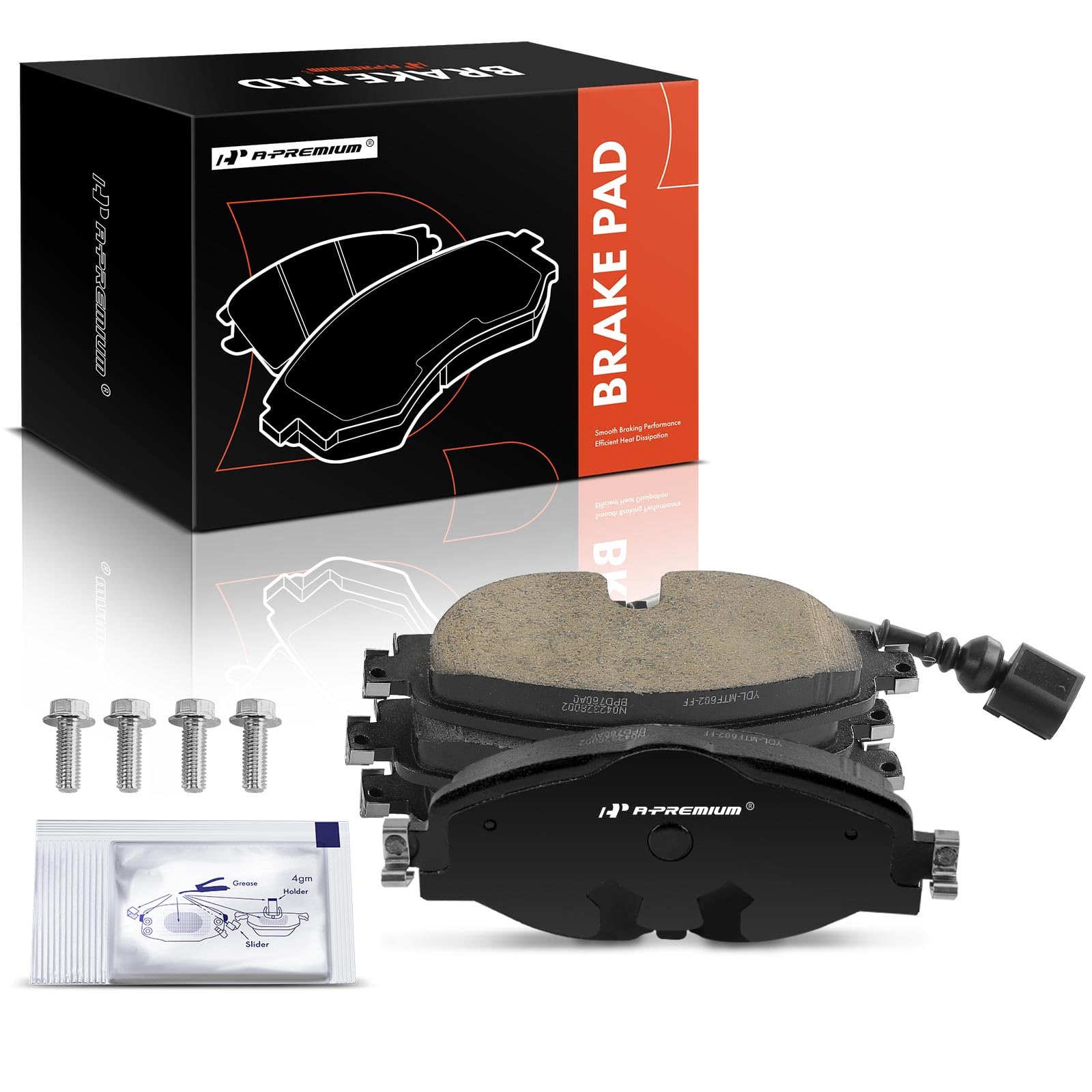 Towing &amp; Hauling For Audi A3 Quattro Front &amp; Rear Ceramic Brake Pad Set For Audi A3 Quattro, VW E-Golf &amp; Jetta - 6-Piece Kit Detroit Axle Brake Pads