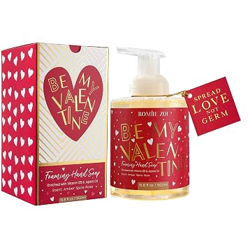 ROMIIE ZOI Foaming Hand Soap for Valentines Gift Basket- Be My Valentine - Infused with Romantic Rose Aroma - 500 ML / 16.8 FL OZ