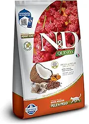 N&D Quinoa Pele e Pelo para Gatos Adultos de Todas as Raças Sabor Peixe 7,5Kg