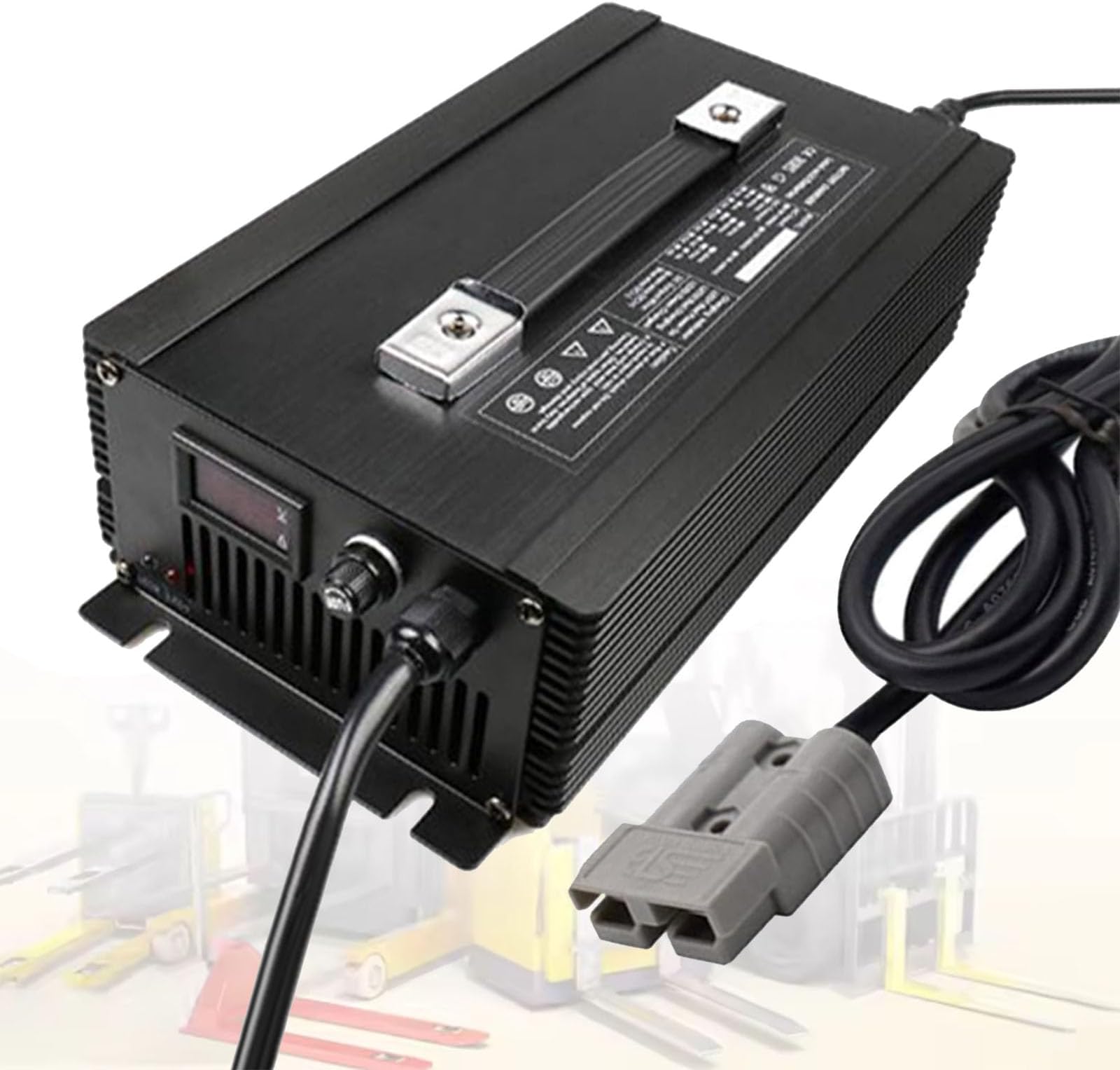 Forklifts Battery Charger 12V/24V/36V/48V/60/72V High-Power Lead-Acid Battery Chargers with 350A Anderson Plug, LCD Display Trickle Charge
