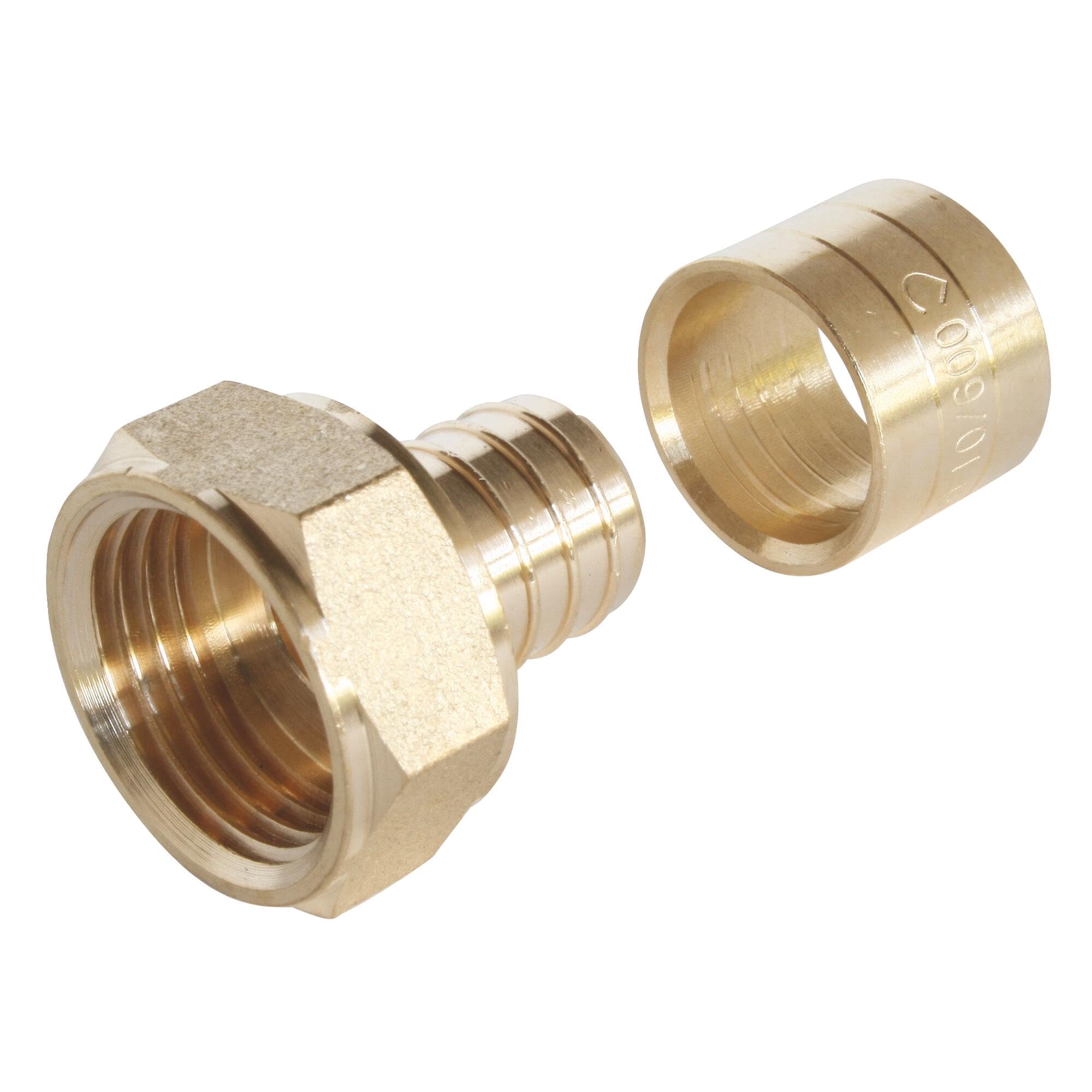 SOMATHERM FOR YOU, Raccord à glissement Femelle 12/​17 pour tube PER Ø16 - Montage facile, résistant à la corrosion, certifié NF, pression max 10 bars, température de 5°C à 90°C