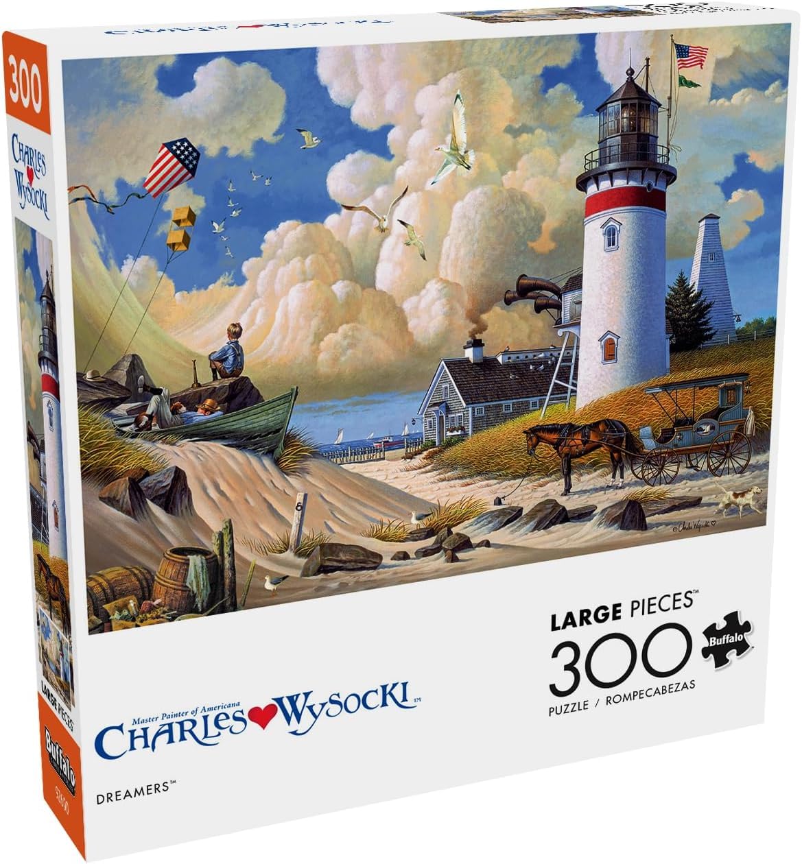 Buffalo Games - Charles Wysocki - Dreamers - 300 Large Piece Jigsaw Puzzle for Adults Challenging Puzzle Perfect for Game Nights - Finished Size 21.25 x 15.00
