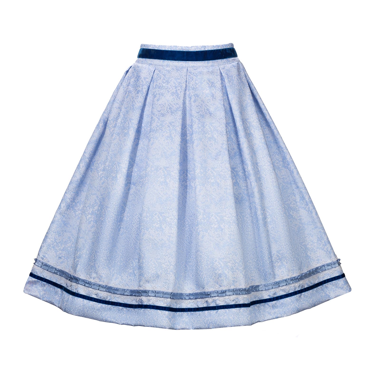 Trachtenrock Damen,Knielang 65cm Röcke,Trachtenmode Größe 36-44 | Trachtenröcke Knielang,Blau,Grün,Rosa,Unterröcke Vintage,Trachten Röcke,mit Taschen,Festliche Röcke,High Waist,Oktoberfest