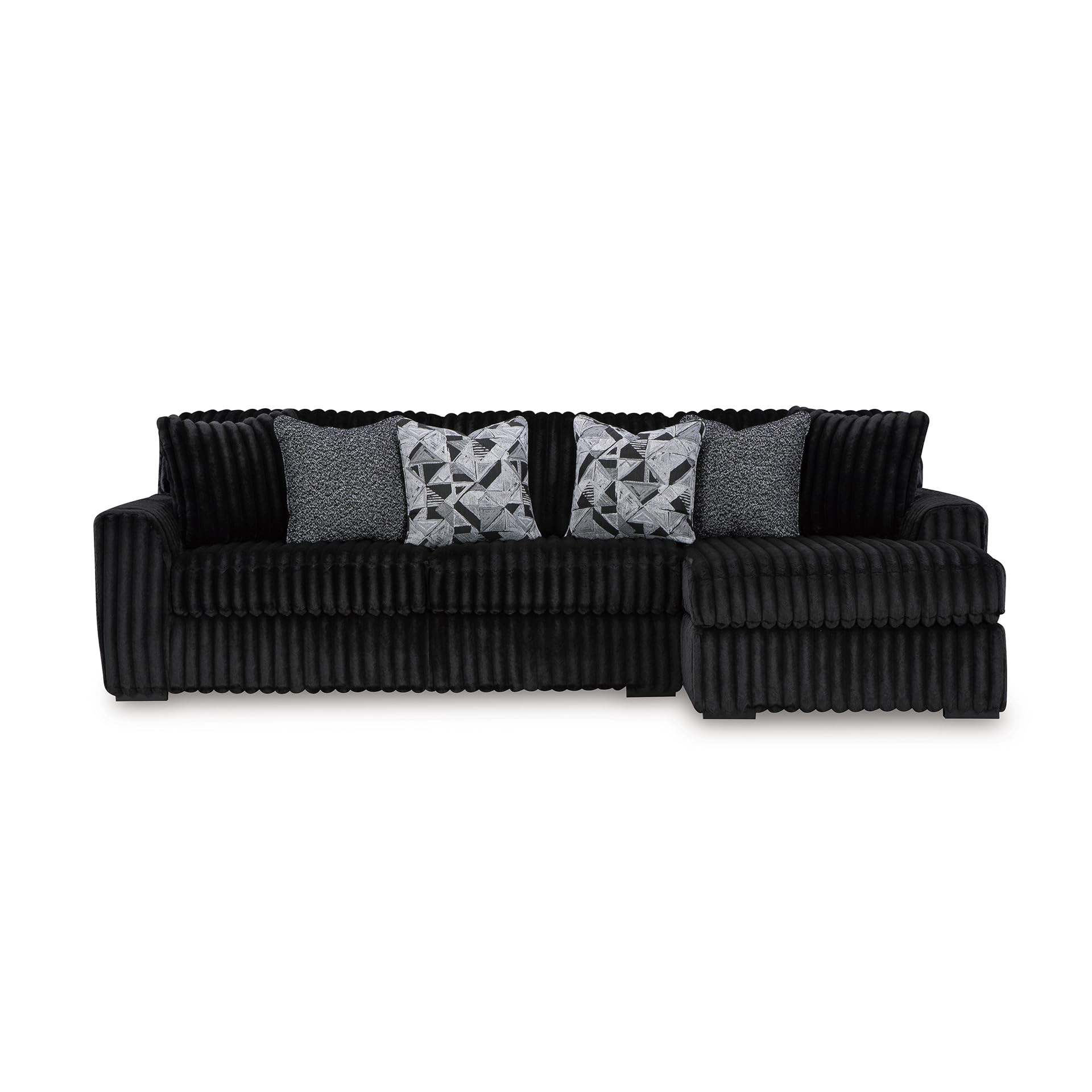 Signature Design by Ashley Midnight-Madness Contemporary L-Shaped 2-Piece Sectional Sofa with Chaise (See Customer Service)
