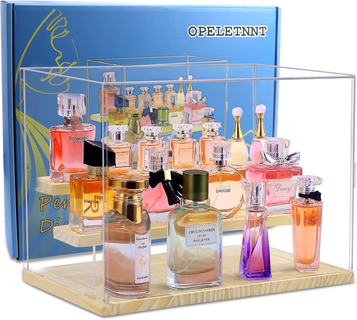 Perfume Storage With Door Dust Water proof Cosmetics Display Case