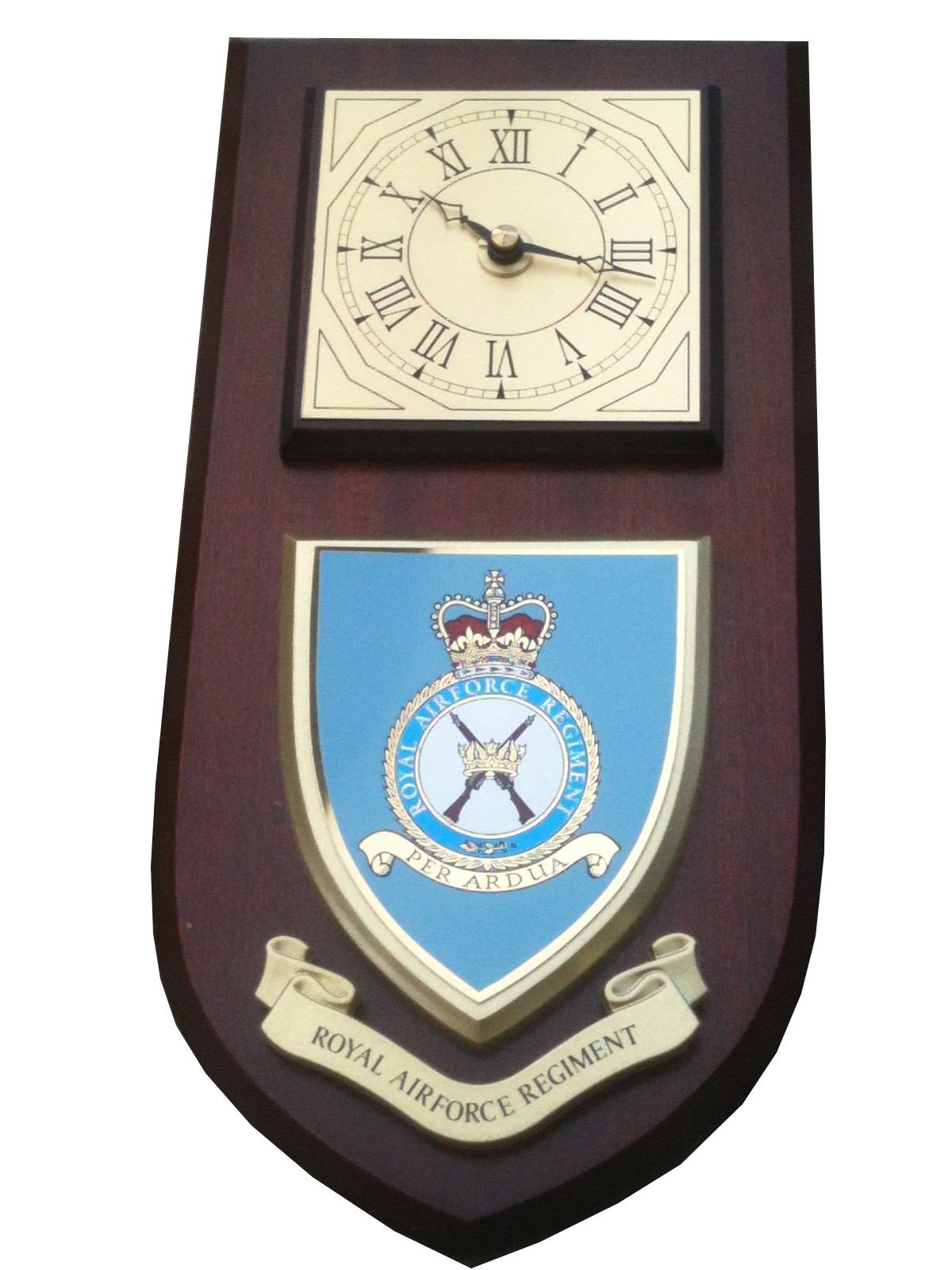 Hunting And Military Store Black Or White Raf Royal Air Force Regiment Military Wall Plaque Clock