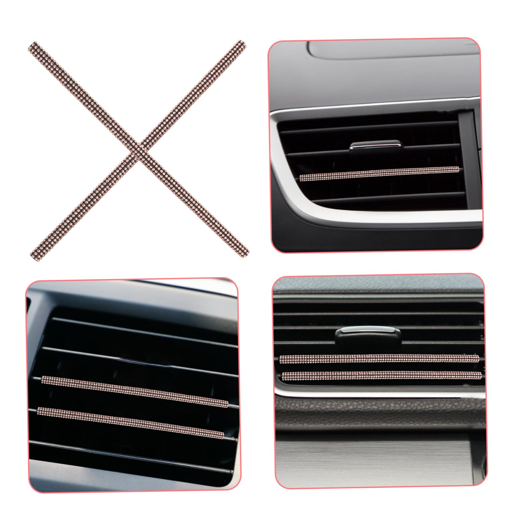 Gatuida Auto Belüftungsgitter 2 Stück - Klimaanlage Entlüftung Für Armaturenbrett