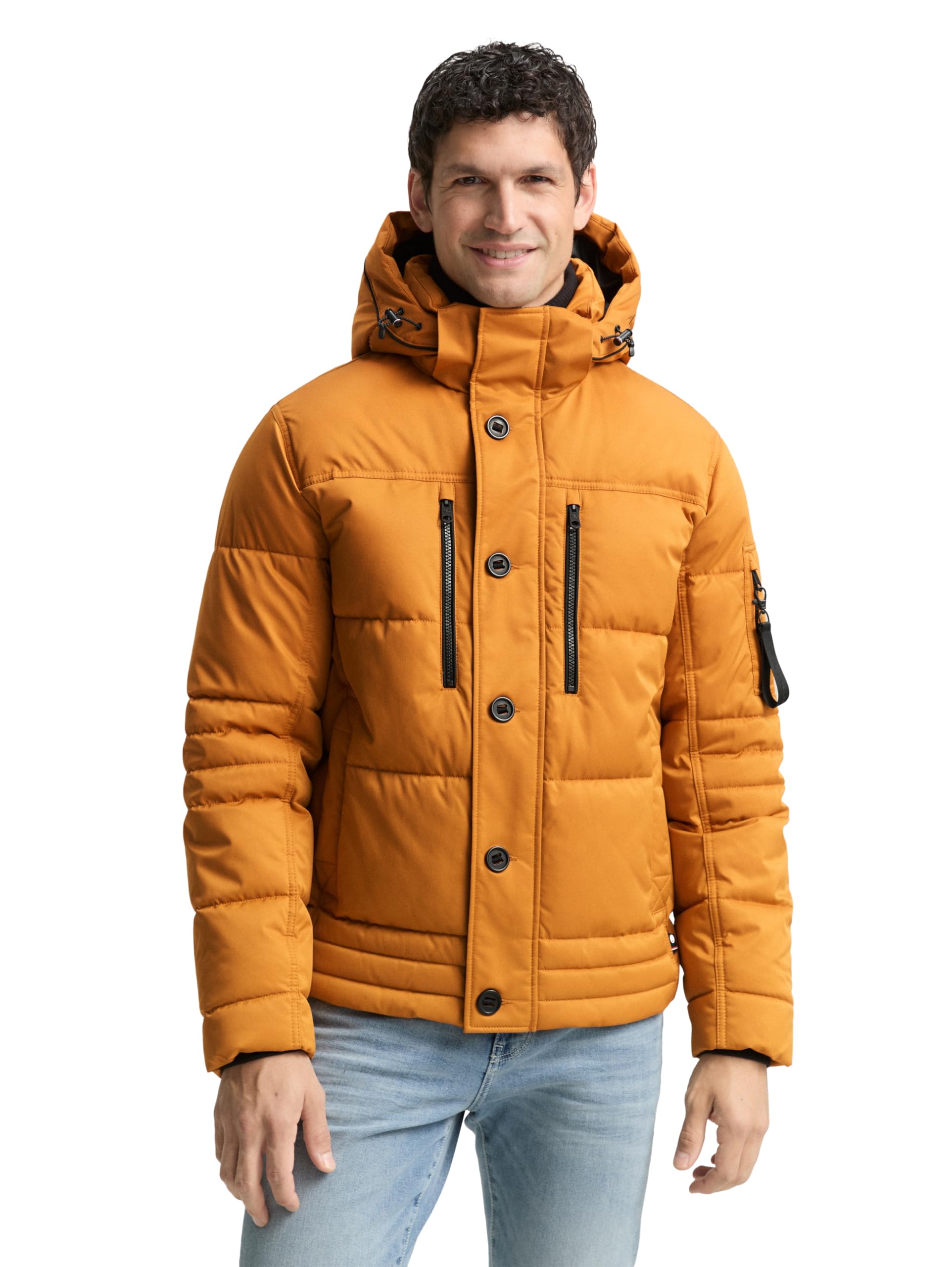 TOM TAILOR Herren 1046971 Pufferjacke mit abnehmbarer Kapuze
