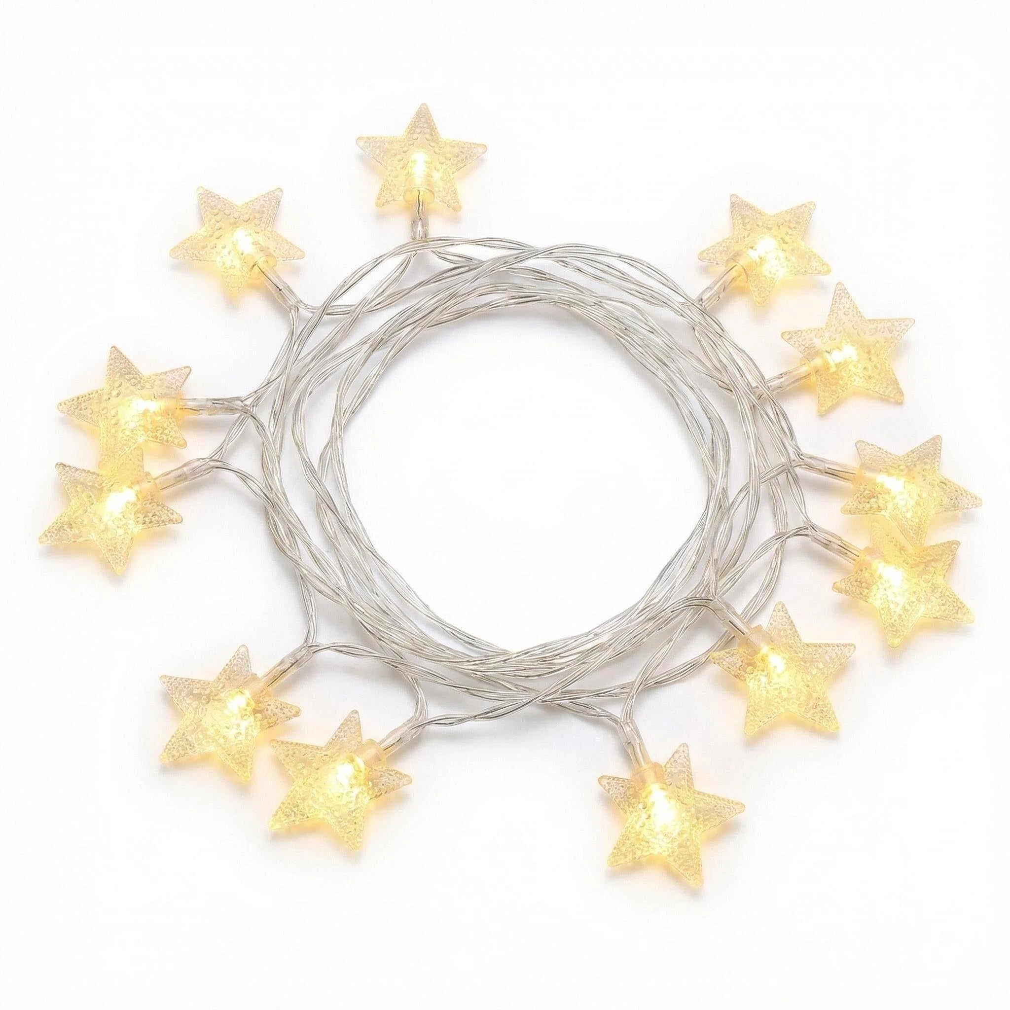 Cretvestsar Star Fairy String Lights - Indoor & Outdoor Decorative Lights, Battery Powered Fairy Lights (Color 1)
