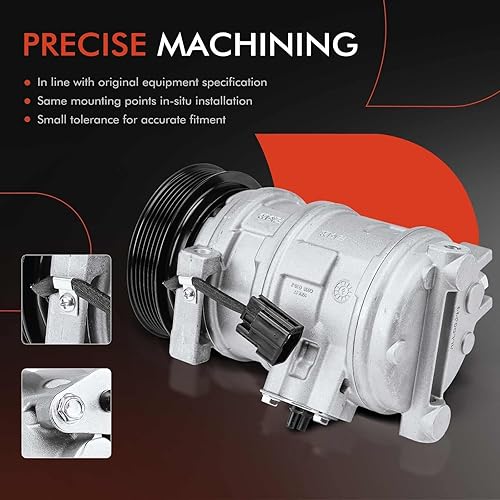 Miniatura 5 de A-Premium Compresor de aire acondicionado con embrague compatible con Cadillac CTS 3.2L 2003-2004 Sedan