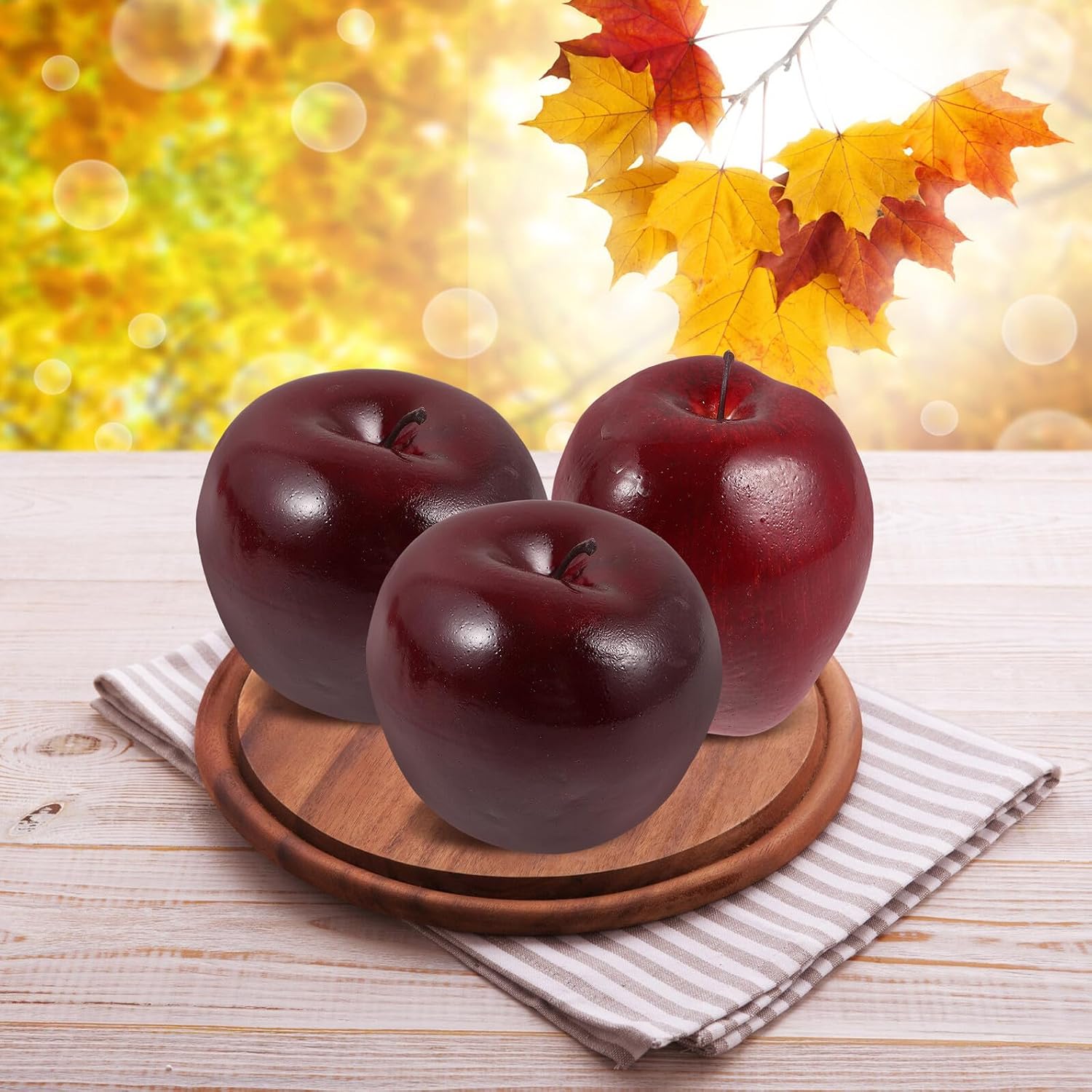 MAGICLULU Artificial Fruit Model 6pcs Foam Simulation Red and Purple Fake Fruit Kitchen Photography Props Home Decoration Christmas Display