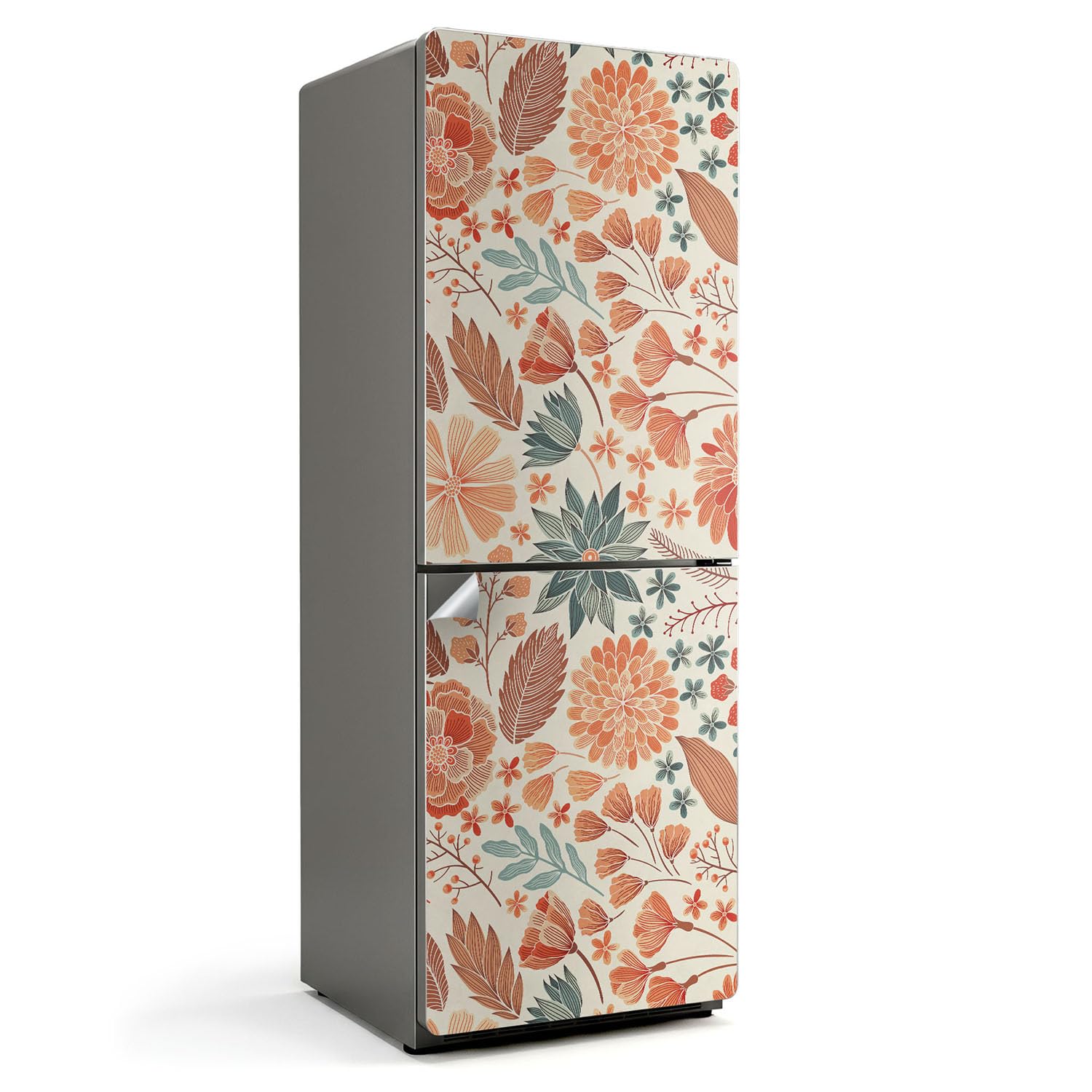 Pegatinas para Frigorífico 70x190 cm Vinilo Adhesivo Floral de Cocina