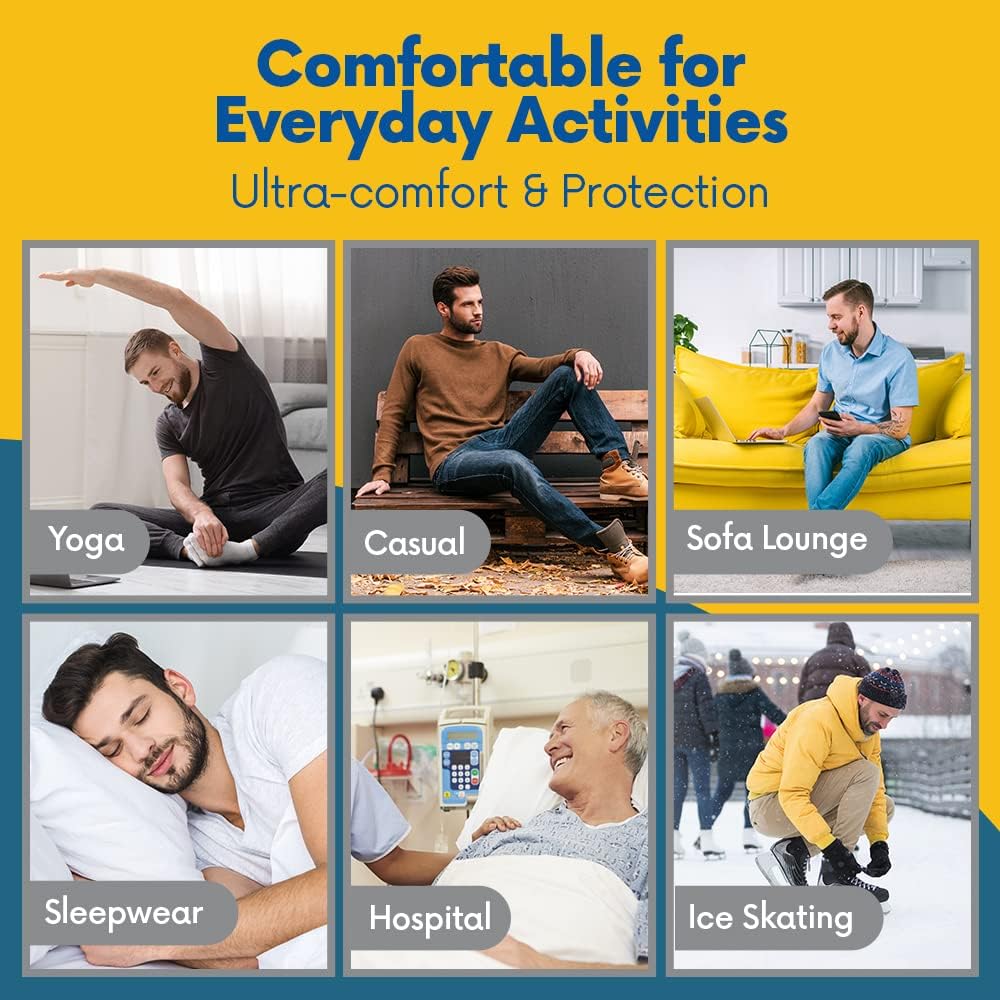 Debra Weitzner 5/6 Pairs Mens Fuzzy Socks Grip Socks Microfiber Plush Sleeping Socks Soft Anti-Skid Solid - Image 6