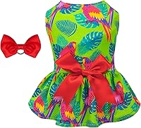 Vista 15 de CuteBone - Vestido de malla para perros, vestido de sol de Halloween para cachorros, atuendo para mascotas, moda de verano para perros pequeños