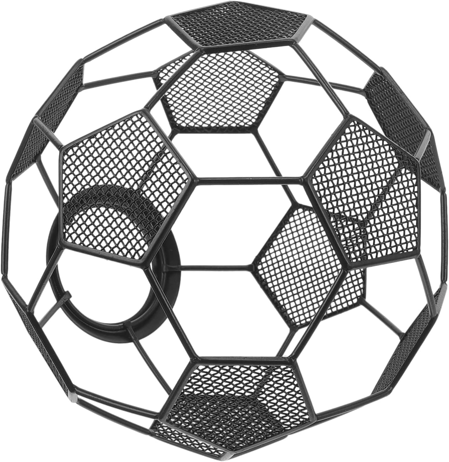 Angoily Ball Lamp Shade Soccer Lampshade Hanging Stainless Steel Globe Lamp Cover Porch Light Cover Industrial Light Bulb Cover Sports Party Hanging Ornament