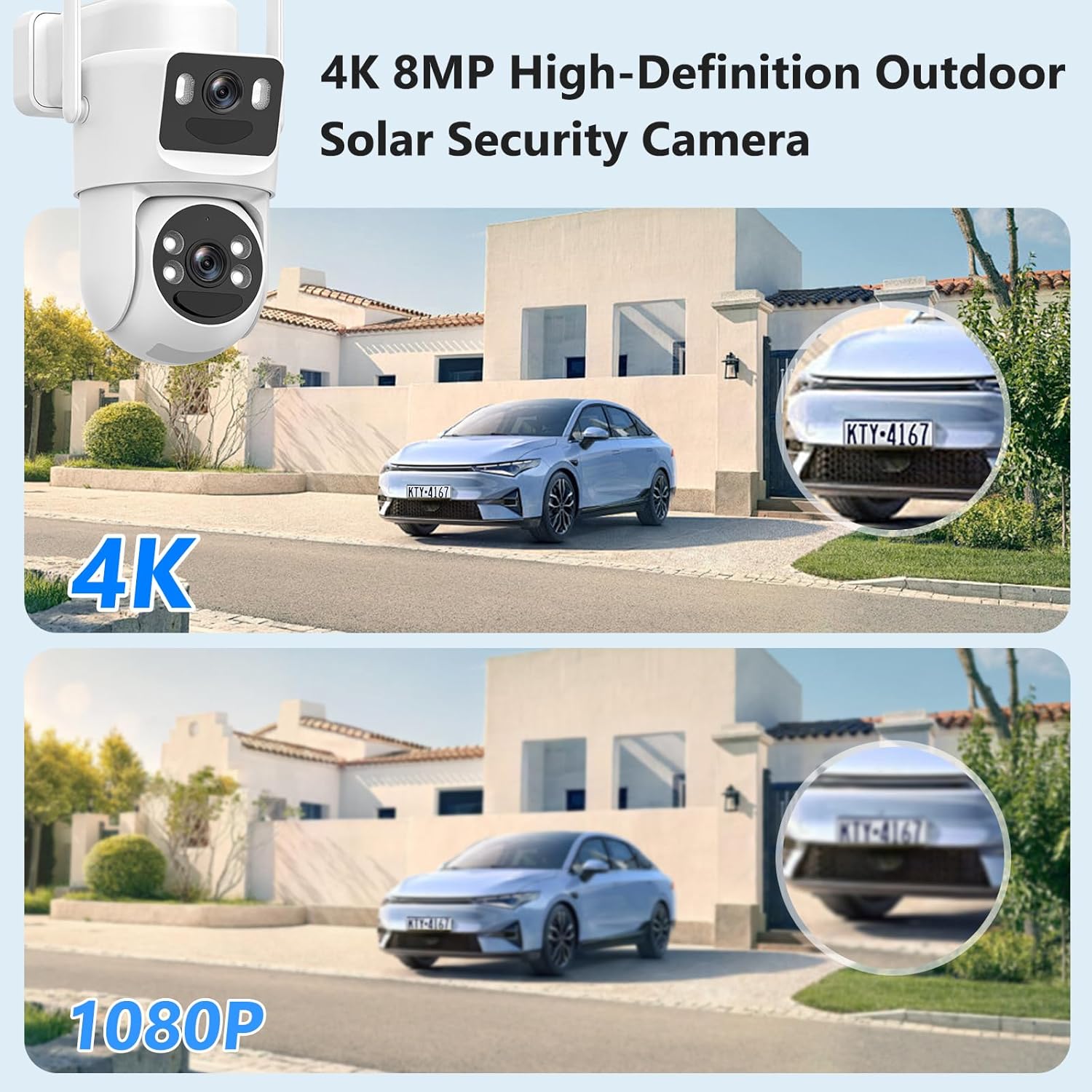 Comparison of 4K and 1080P video quality from Tutoview QW7 camera
