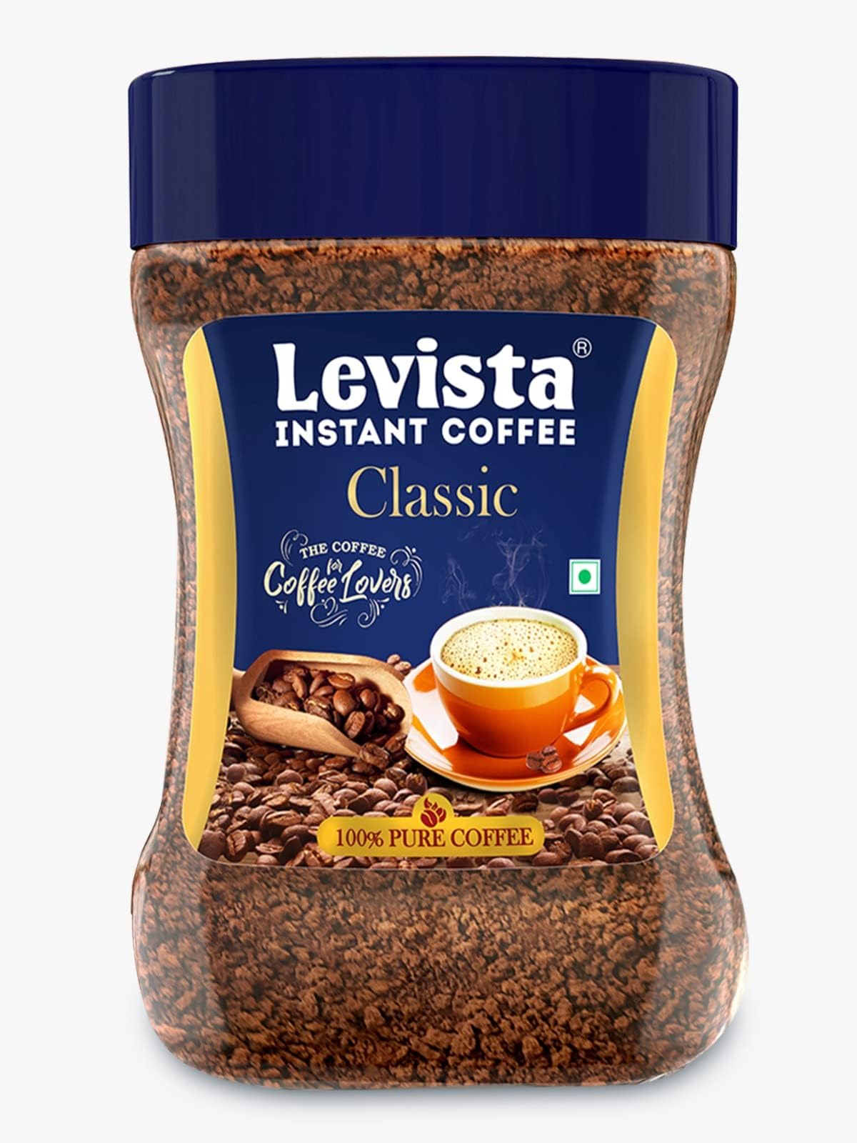 Levista Classic Pure Instant Coffee 50/45 GM Jar