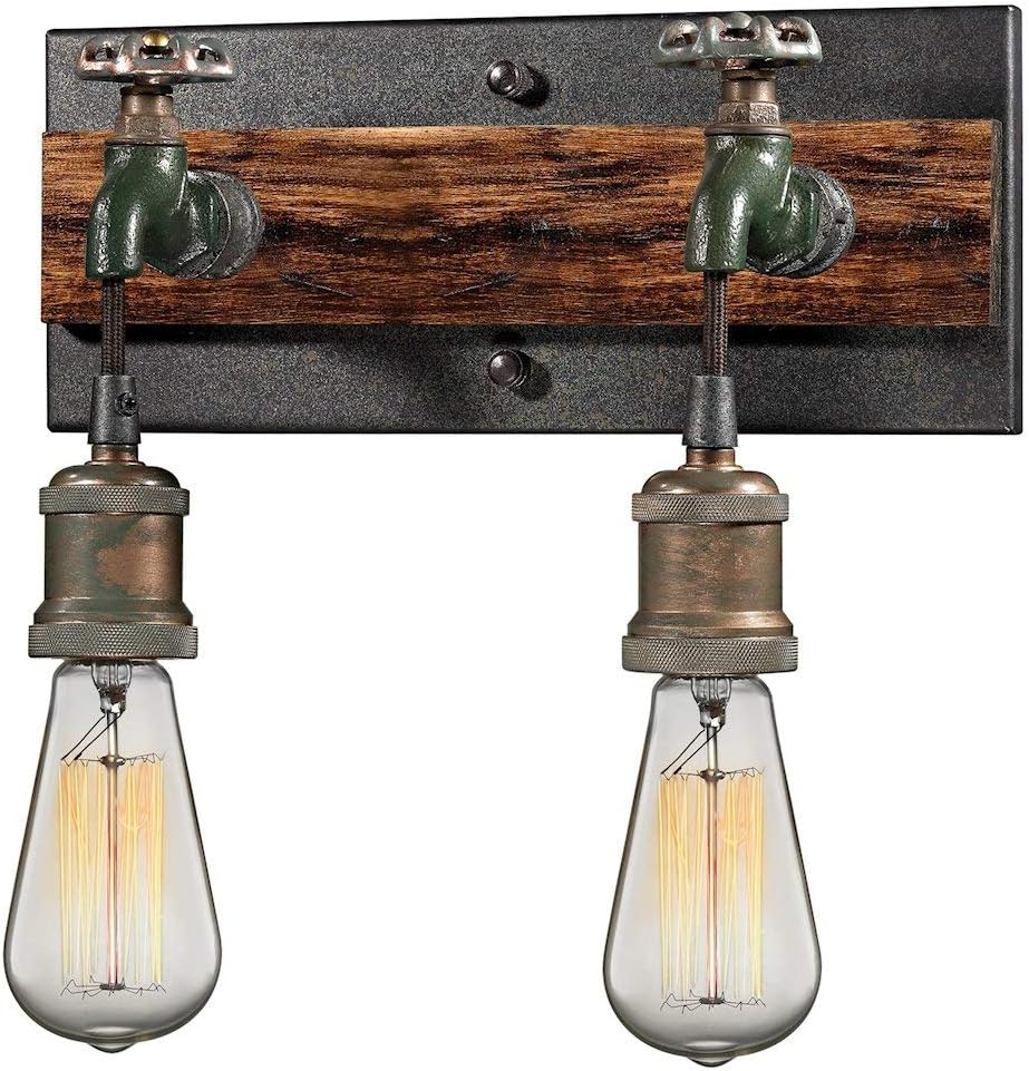 Get Special Price ELK Lighting 14281/2 Vanity-Lighting-fixtures, 8 x 12 x 6, Rust