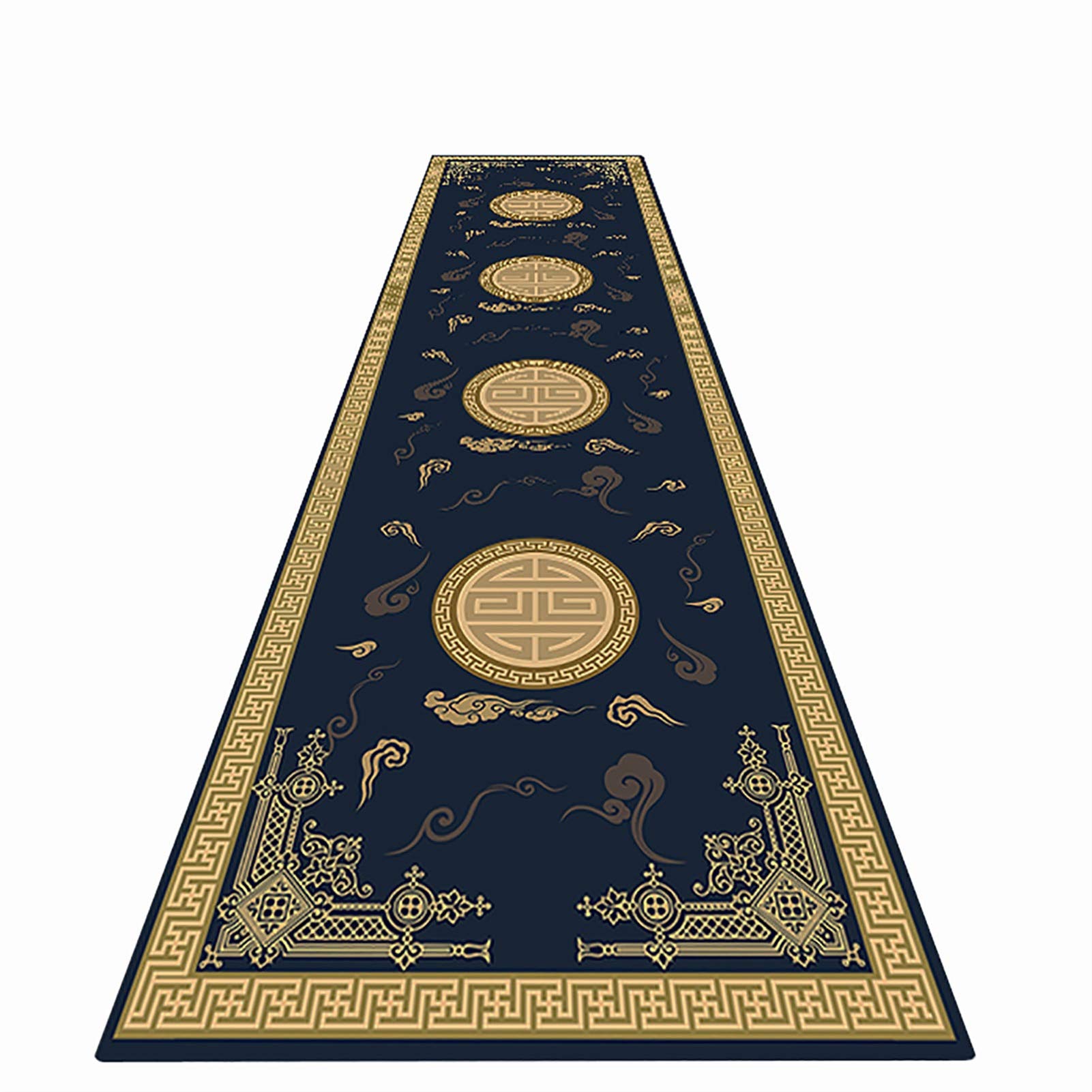 Tapis d'entrée traditionnel Boeder en tissu mélangé antidérapant sur mesure pour couloir et cuisine