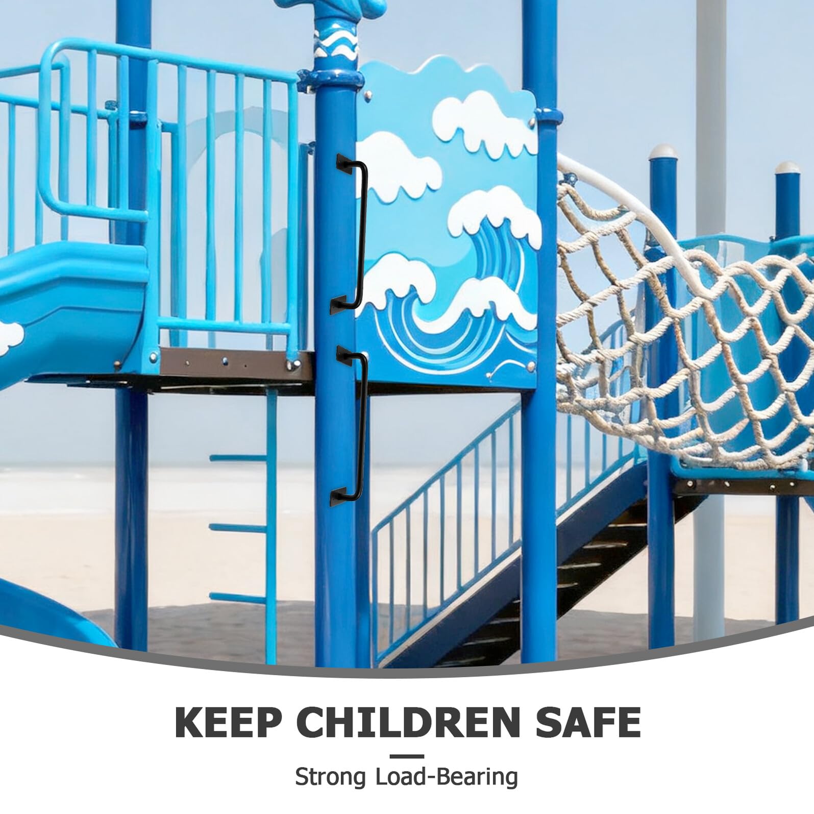 BESPORTBLE Maniglie di Sicurezza per Parco Giochi in Metallo Antiscivolo Resistenti alle Intemperie, Set da 2 per Arrampicata e Attrezzature da Gioco Outdoor