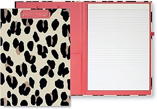 10 Dollar Tree Desk Organization Ideas with a Clean Look 44 Kate Spade New York Leopard Print A4 Clipboard Folio with Low Profile Cl...