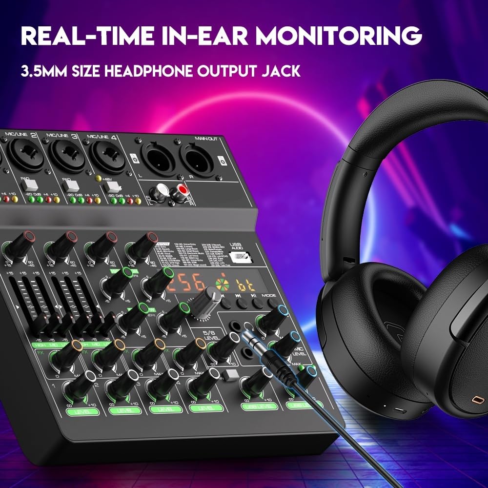 Controlador de DJ, Consola de mezclas con entrada RCA y conectividad XLR