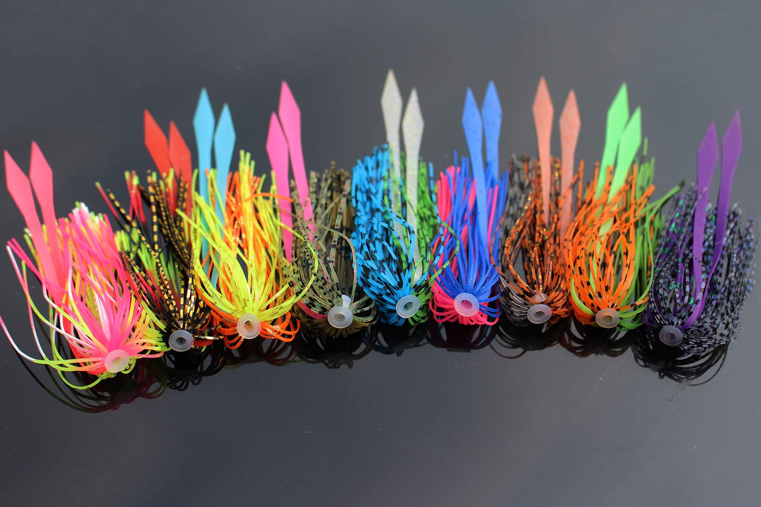 Gonne Siliconiche Esche 10 Gonnellini In Silicone Per Esche Spinnerbait E Buzzbait - 10 Colori Diversi Per Il Fai-da-te Materiali Per Costruire Esche