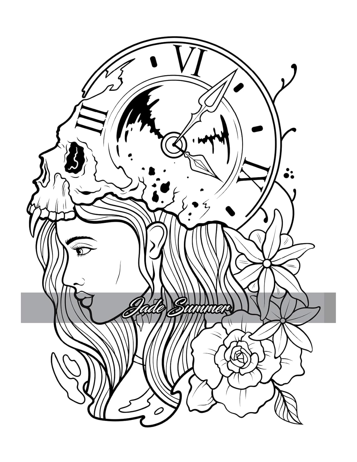 100 Tattoos: Tattoo Coloring Book for Adults with Incredible Designs of Animals, Flowers, Fantasy, Skulls, and More! - Image 70